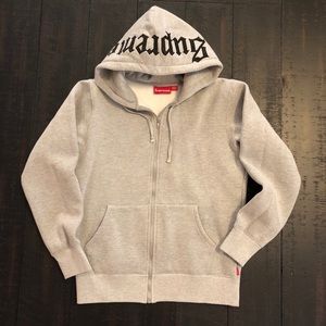 supreme old english hoodie black